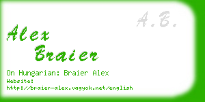 alex braier business card